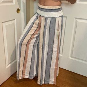 Striped flowy beach pant